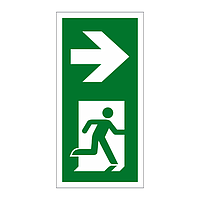 Running man arrow right sign