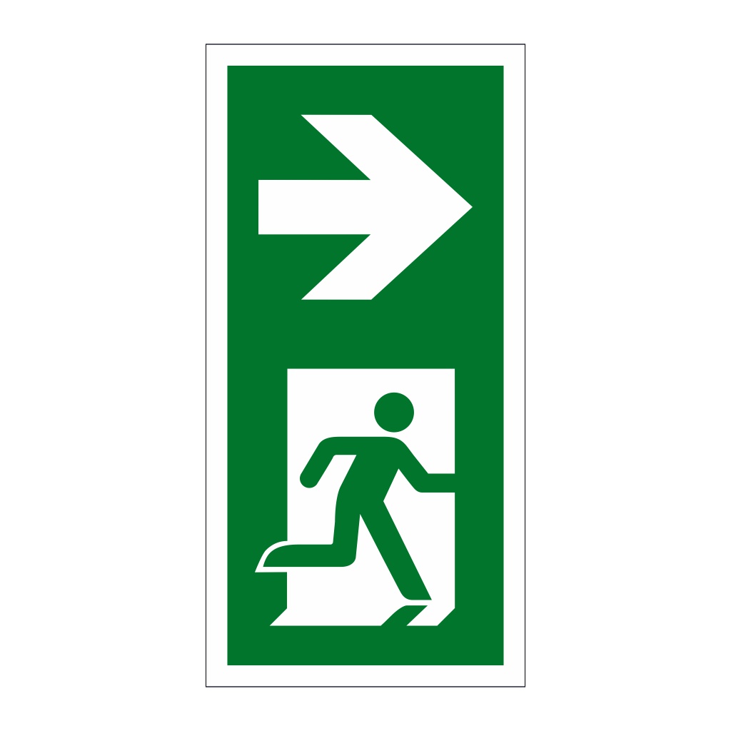 Running man arrow right sign