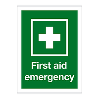 First Aid Emergency sign