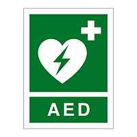 AED Automated External Defibrillator sign