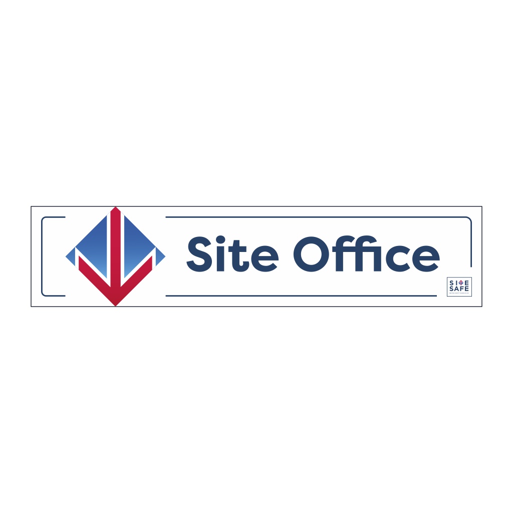 Site Safe - Site office Arrow down sign