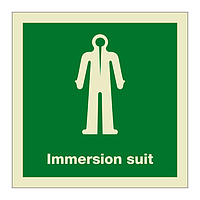 Immersion survival suit with text (Marine Sign)