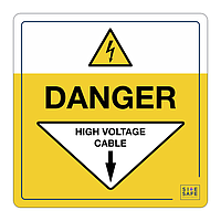 Site Safe - Danger High voltage cable sign