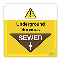 Site Safe - Underground services Sewer sign