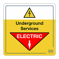 Site Safe - Underground services Electric sign