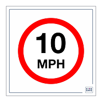 Site Safe - 10 MPH speed limit sign