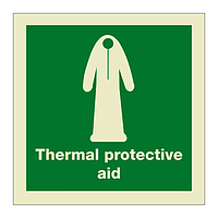Thermal protective aid with text (Marine Sign)