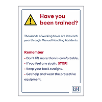 Site Safe - Manual handling sign