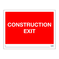 Site Safe - Construction exit sign