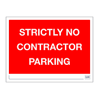 Site Safe - Strictly no contractor parking sign