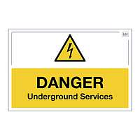 Site Safe - Danger Underground services sign