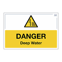 Site Safe - Danger Deep water sign