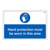Site Safe - Hand protection must be worn sign
