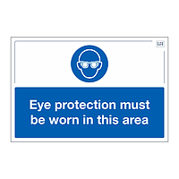 Site Safe - Eye protection must be worn sign