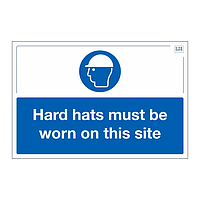 Site Safe - Hard hats must be worn in this area sign