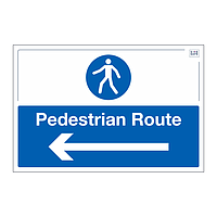 Site Safe - Pedestrian Route Arrow Left sign