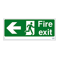 Site Safe - Fire exit running man arrow left sign