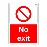 Site Safe - No exit sign