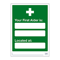 Site Safe - First aider sign