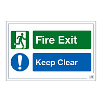 Site Safe - Fire exit Keep clear sign