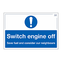 Site Safe - Switch engine off sign