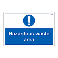 Site Safe - Hazardous waste area sign