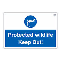 Site Safe - Protected wildlife Keep Out sign