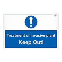 Site Safe - Treatment of invasive plant Keep Out sign