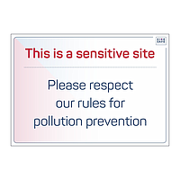Site Safe - Please respect our rules for pollution prevention sign