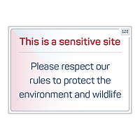 Site Safe - Please respect our rules to protect environment sign