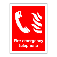 Fire emergency telephone sign