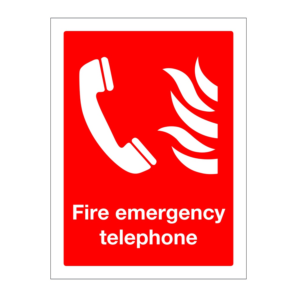 Fire emergency telephone sign