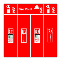 Carbon Dioxide fire extinguisher double location board