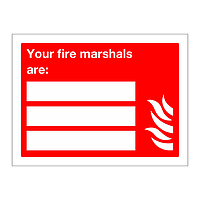 Your fire marshals are sign
