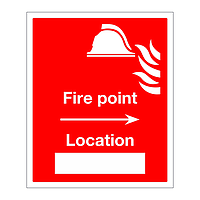 Fire point location arrow right sign