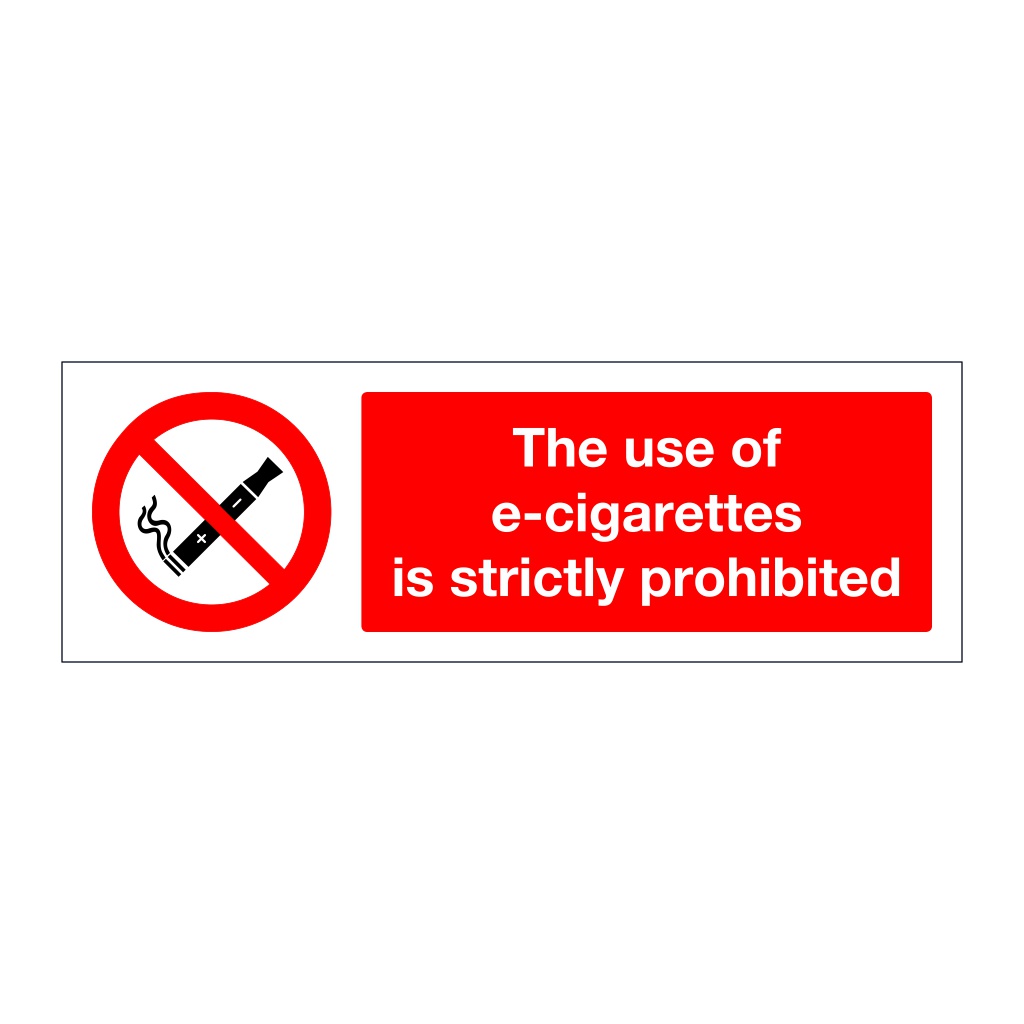 The use of electronic cigarettes is strictly prohibited sign