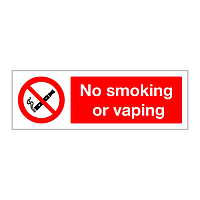 No smoking or vaping sign