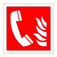 Fire emergency telephone symbol sign