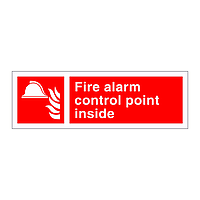 Fire alarm control point inside sign
