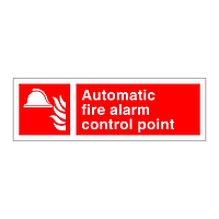 Automatic fire alarm control point sign