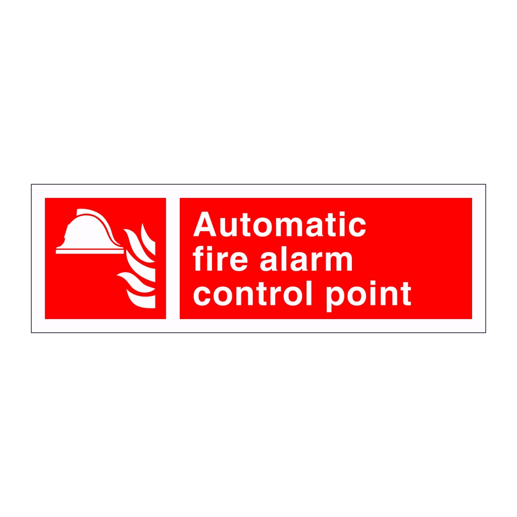 Automatic fire alarm control point sign