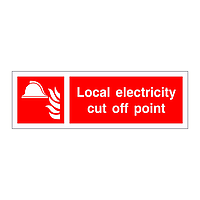 Local electricity cut off point sign