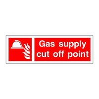 Gas supply cut off point sign