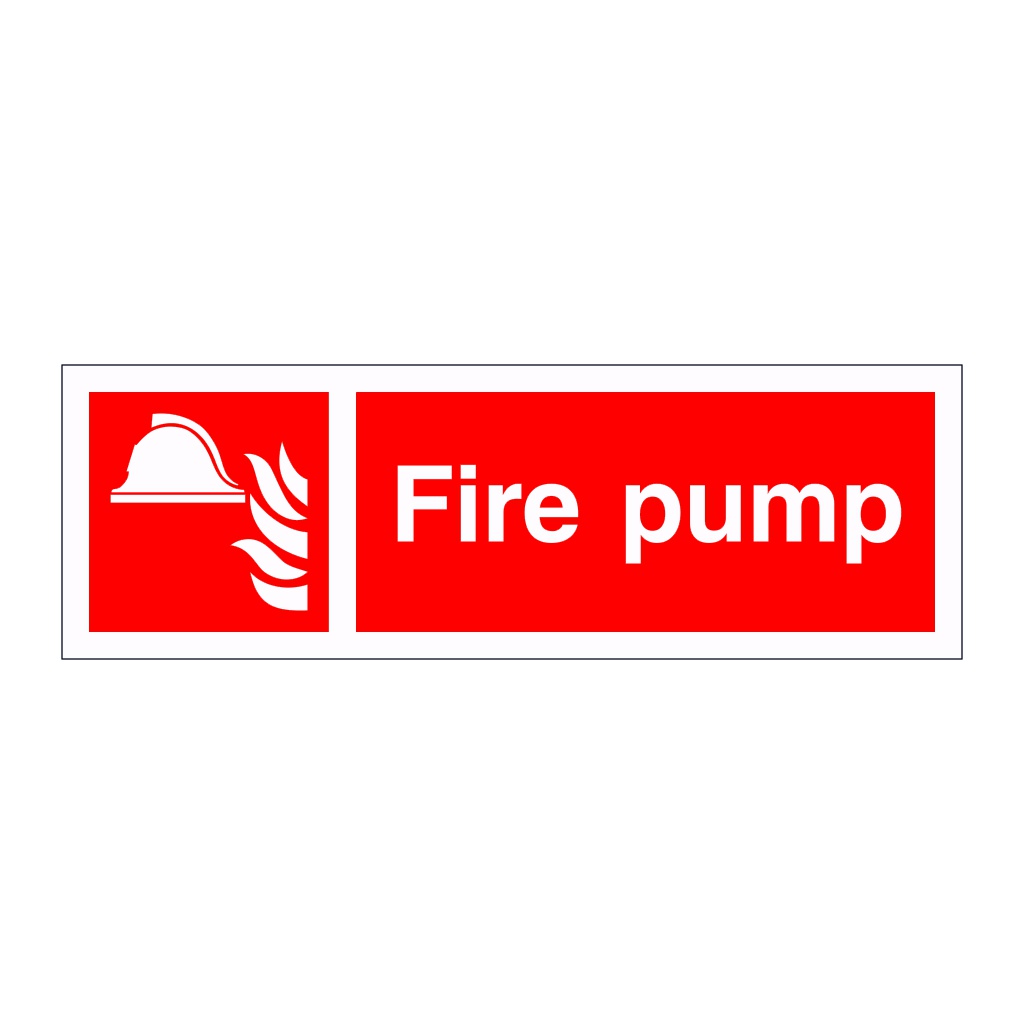 Fire pump sign