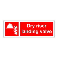 Dry riser landing valve sign