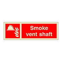 Smoke vent shaft sign