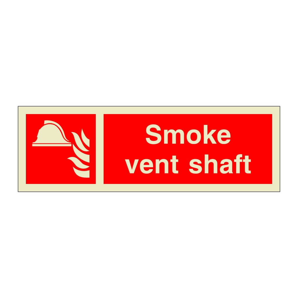 Smoke vent shaft sign
