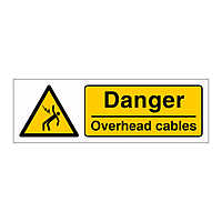 Danger Overhead cables sign