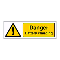 Danger Battery charging sign