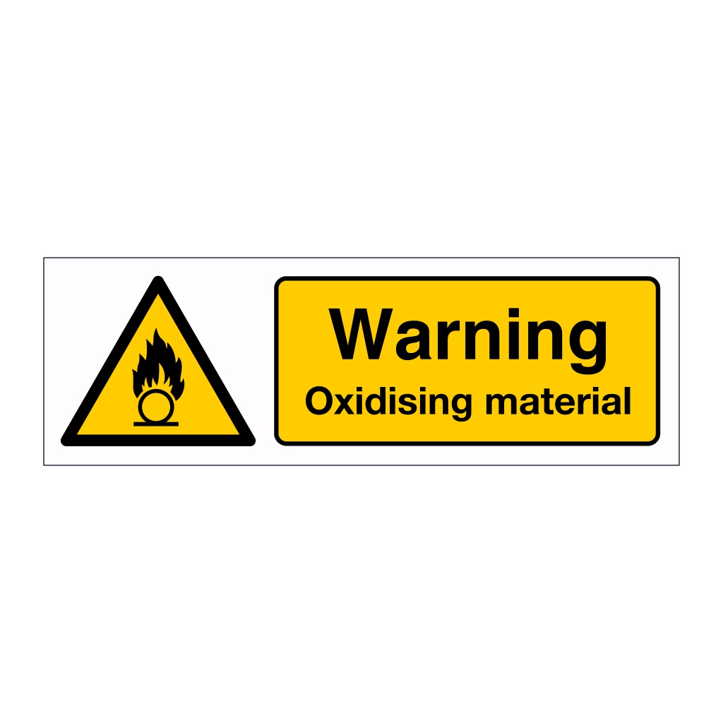 Warning Oxidising material sign